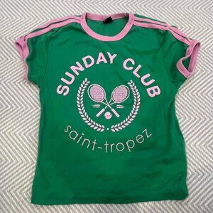 Urban Outfitters Sunday Club Baby tee, Size: Medium